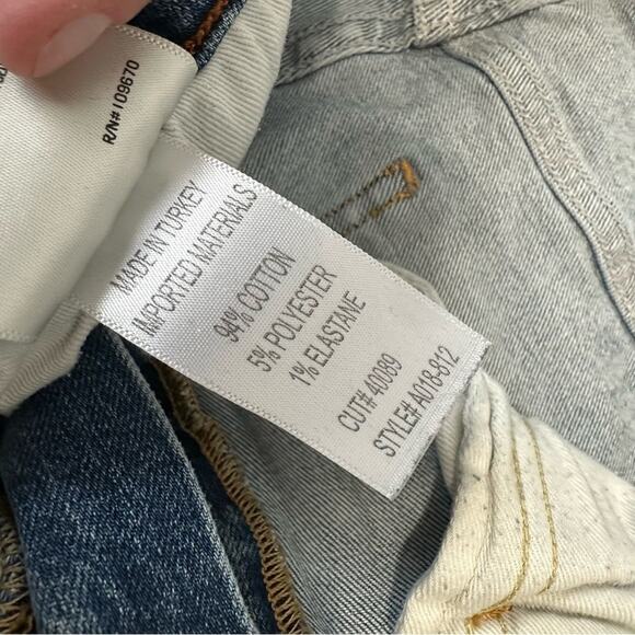 AGOLDE jeans mid rise skinny blue denim ripped distressed size 29 - Picture 7 of 9